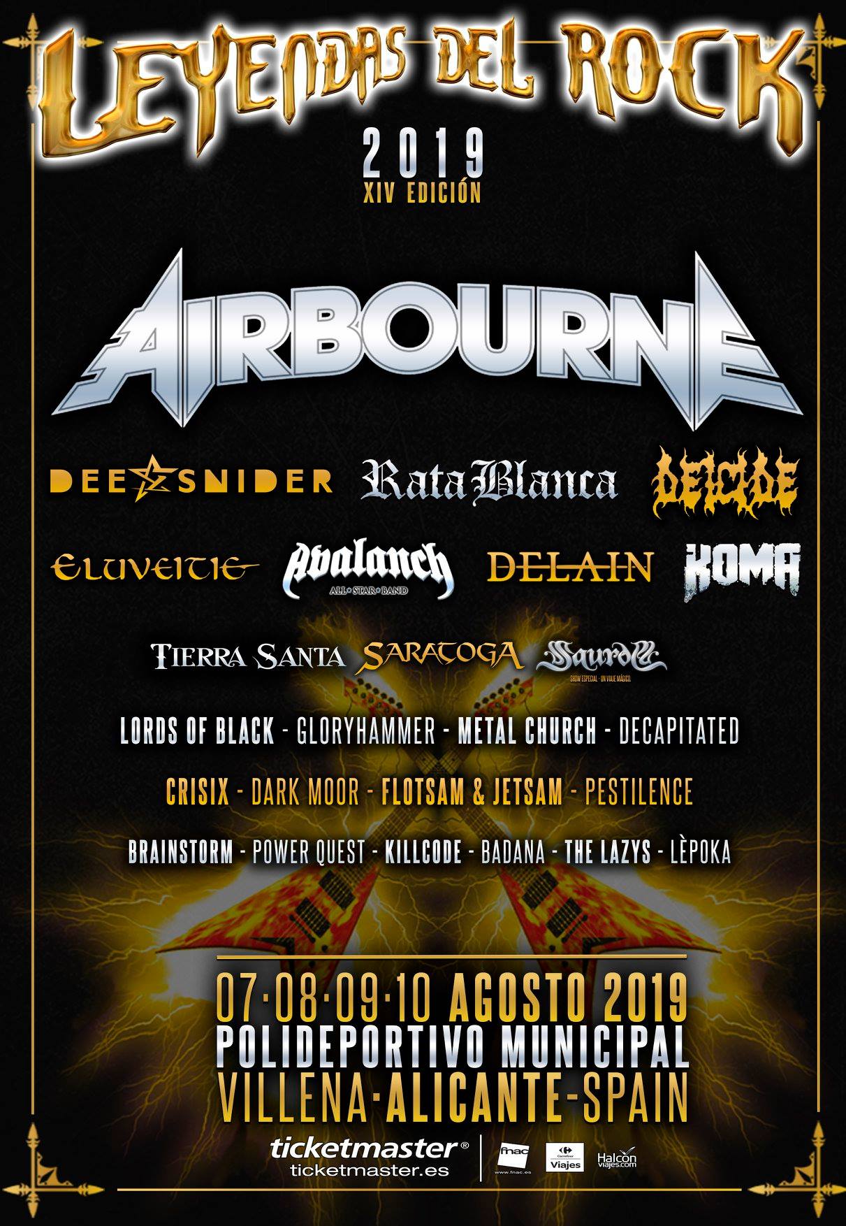 Publicado el cartel del CAMPING STAGE para la próxima edición del LEYENDAS DEL ROCK 2019 Max Metal